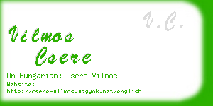 vilmos csere business card